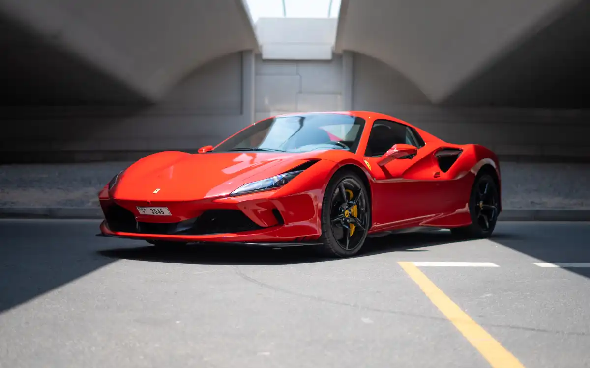 Ferrari F8 Tributo Spider rental Dubai - Red model